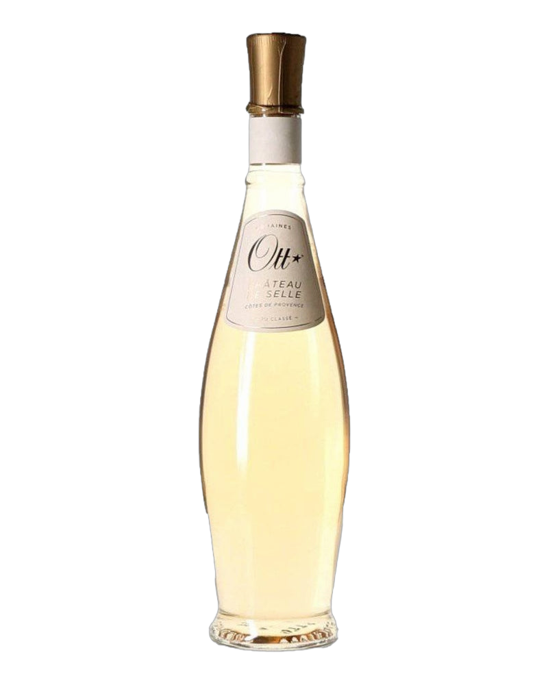 Roséwein Château de Selle Côtes de Provence AOC 2023 Magnum von Domaines Ott, hellrosafarben mit elegantem Glas.