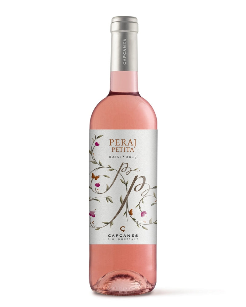 Peraj Petita Rosé 2023, ein Celler de Capçanes Roséwein mit zarter rosa Farbe und fruchtigem Aroma.